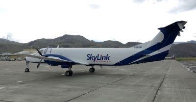 Image of SkyLink B1900 plane in new livery