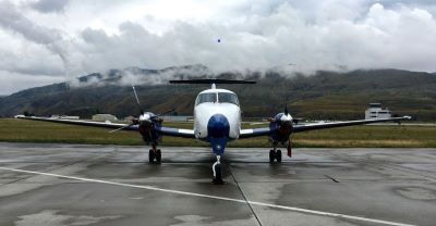 Image of SkyLink B1900 plane in new livery